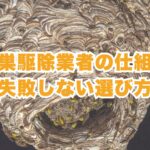 蜂の巣駆除で失敗しない業者の選び方