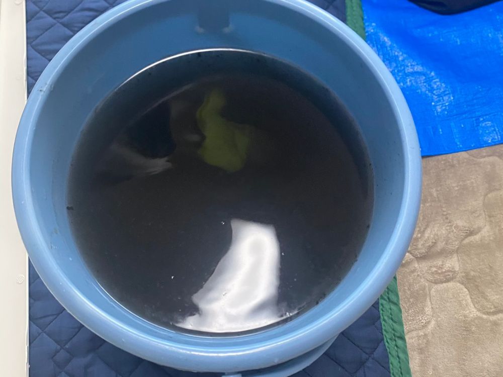 神戸市兵庫区松原通　お掃除機能付きタイプの分解洗浄｜作業後の廃水