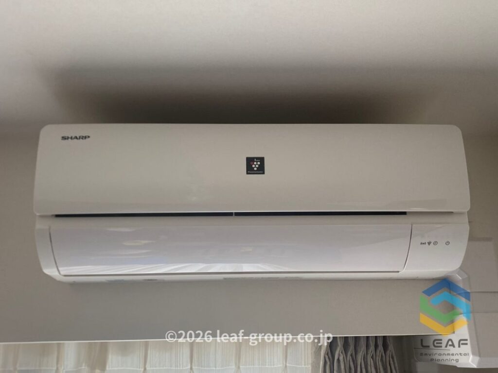 エアコンクリーニング前のエアコン本体（神戸市中央区）