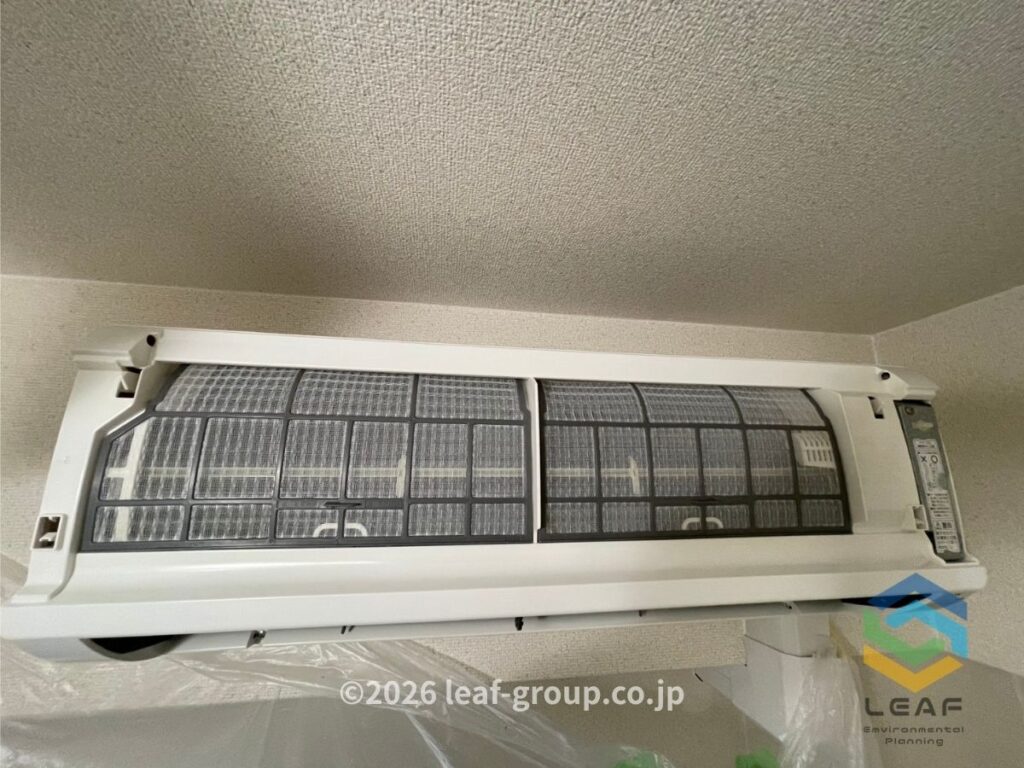 エアコン　フィルター　洗浄後