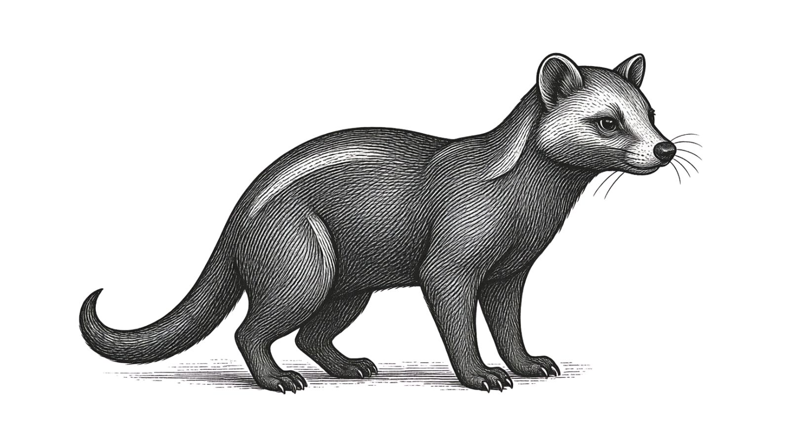 ハクビシンのイラスト 害獣図鑑