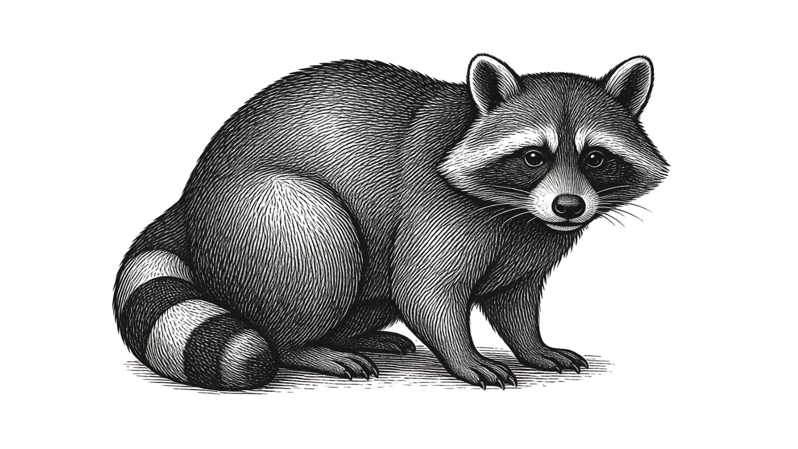 アライグマのイラスト 害獣図鑑