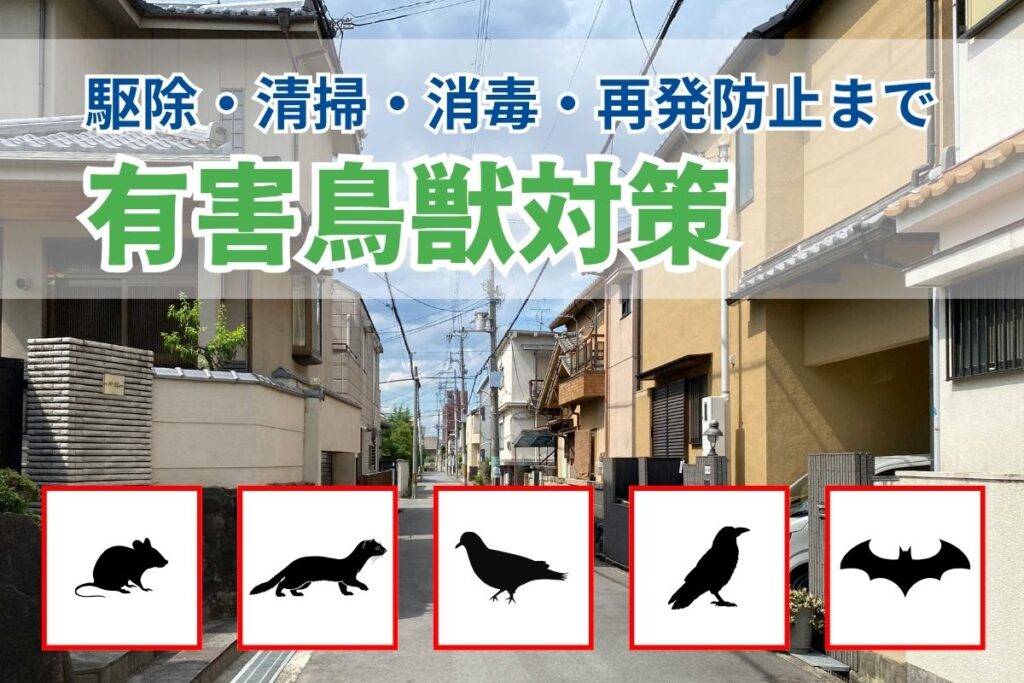 有害鳥獣対策サービスの詳細はこちら 侵入防止と捕獲で被害を解決