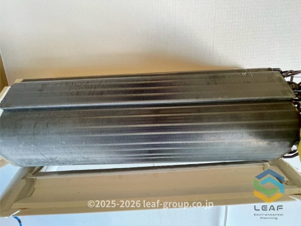 熱交換器とドレンパン 洗浄後