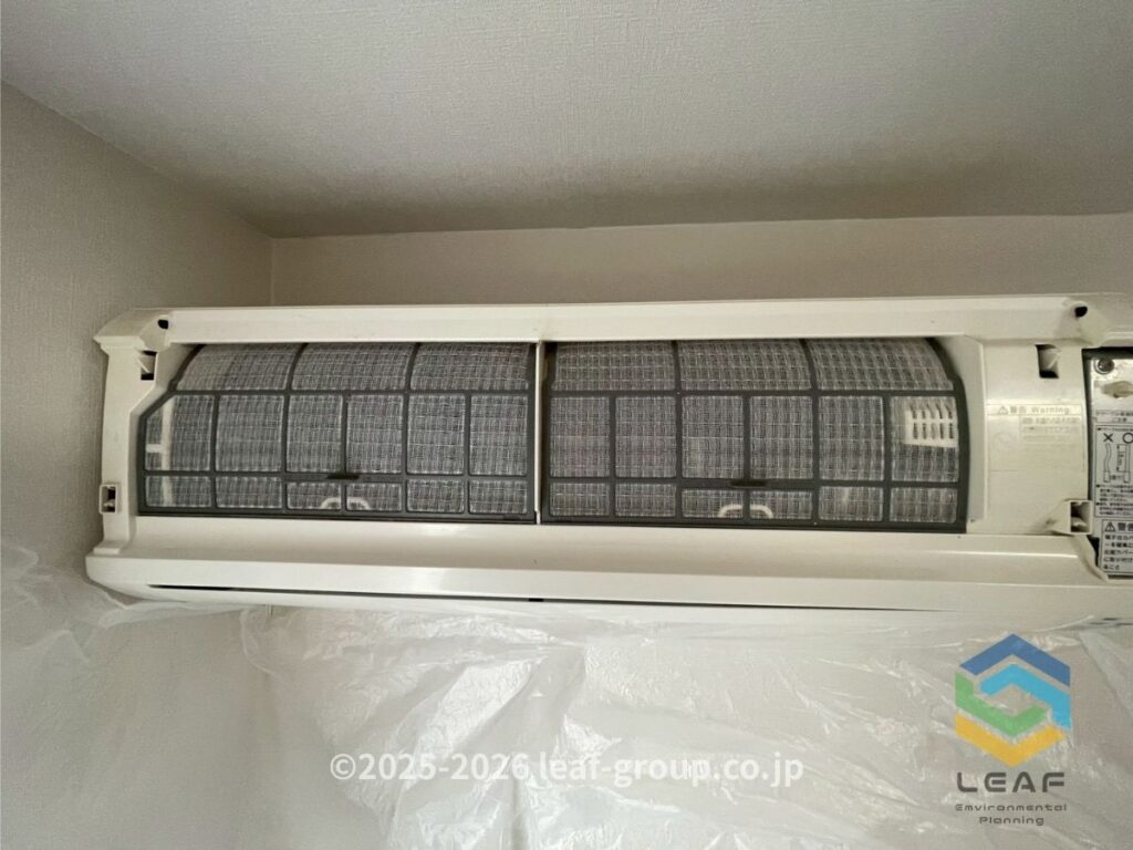 エアコン 作業前 フィルターのみ清掃