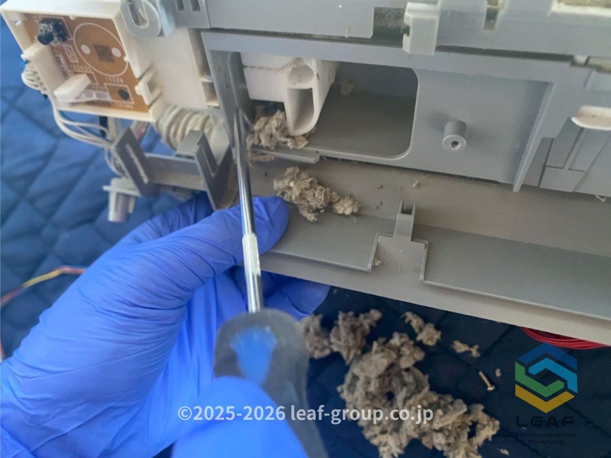 淡路市深草｜お掃除機能付きタイプのエアコンクリーニング｜自動排出エラーの原因