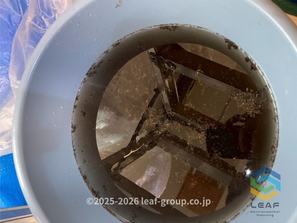 エアコンクリーニング後の汚水