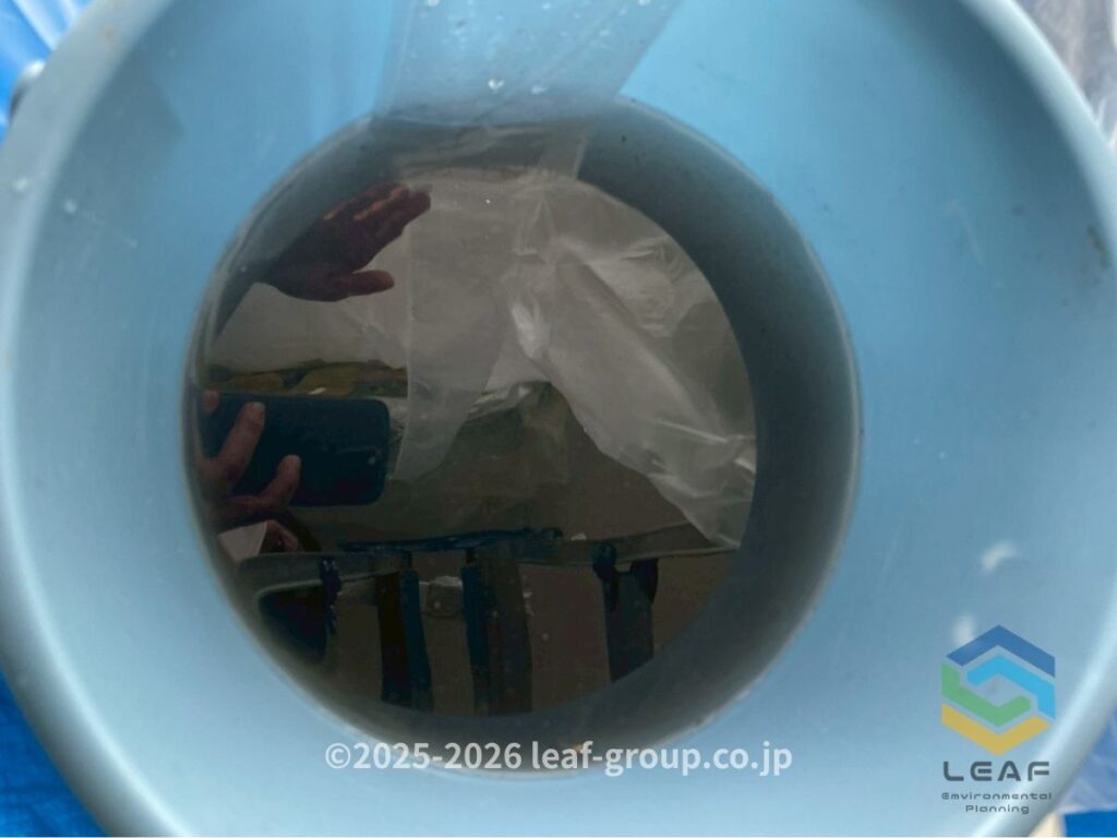 神戸市兵庫区 エアコンクリーニング 洗浄後の汚水
