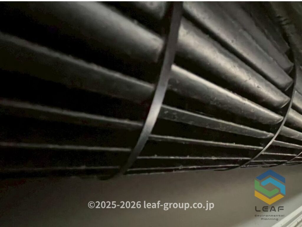 明石市本町 Panasonic CS-J256C 送風ファン 洗浄前