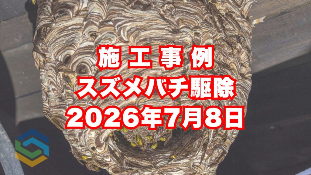 多可町の戸建てで行ったスズメバチ駆除施工事例｜2026年7月8日