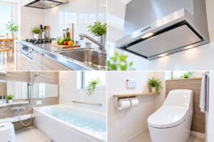 キッチン・レンジフード・浴室・トイレの水回りクリーニングセット